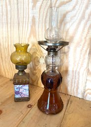 Pair Of Vintage Oil Lamps