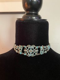 Turquoise Color Statement Choker Necklace