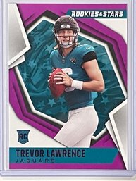 2021 Panini Rookies And Stars Trevor Lawrence Purple Parallel Rookie Card #101