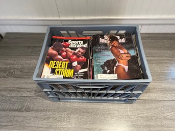 Large Crate Full Of Sports Illustrated Magazines, 1990's