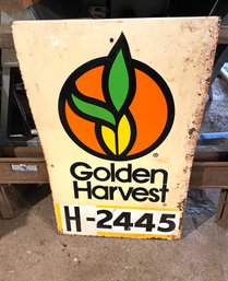 Antique GOLDEN HARVEST Seed Farm Co Double Sided Signage