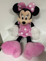 Beautiful Just Play Toy Disney Jr. Large Minnie Mouse  Plush Pink Dot Dress In Multicolour.                E5