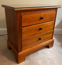 Vaughan Furniture Two Drawer Nightstand With Glass Top