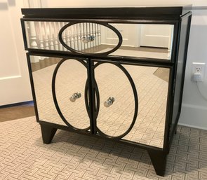 Elegant Mirrored Front Z GALLERIE Side Table #1