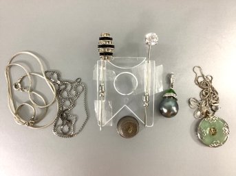 Group Of Sterling Silver Jewelry And Objects