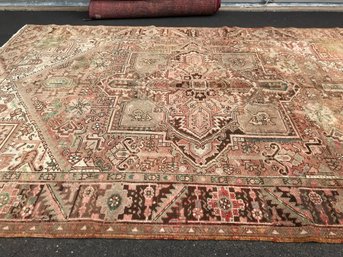 Vintage Hariz Hand Knotted Persian Rug, 8 Feet By 11 Feet 1 Inch