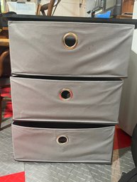 3 Tier Grey Storage Bins