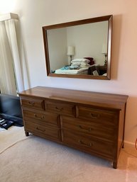 Vintage Wooden Dresser & Mirror