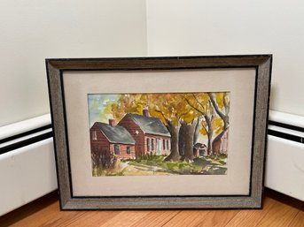 An Original Signed Waterfolor Cottage Scene