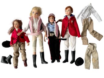 Breyer Equestrian Dolls/Figurines, Fully Articulated With Dressage Clothing. Small: 6 1/2 Tall: 8 12