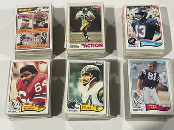 1982 Topps Football Card Lot. Over 600 Cards Total.        Very Clean Cards.     All Cards In Pictures