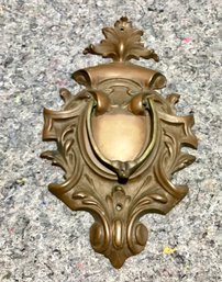 Large Patinated Brass Door Knocker Early 20th Century