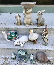 Collection Of Adorable Yard Animal Statues