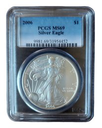 2006 $1 Silver Eagle PCGS  MS69