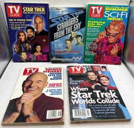 Lot Of Star Trek TV Guides And VHS Tapes