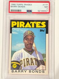 1986 Topps Traded Barry Bonds Rookie Card #11T   PSA 7