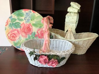 Decorative Baskets Plus Floral Hatbox