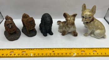 Lot Of 5 Dog Figurines