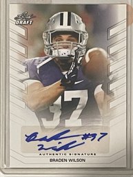 2013 Leaf Draft Braden Wilson Autographed Rookie Card #BA-BW2