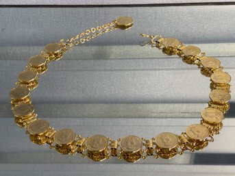 Vintage Queen Elizabeth Coin Belt