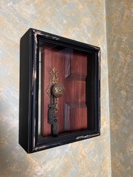 Interesting Framed Piece Of A Door With Victorian Door Knob