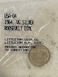 1964 Roosevelt Silver Dime    Uncirculated