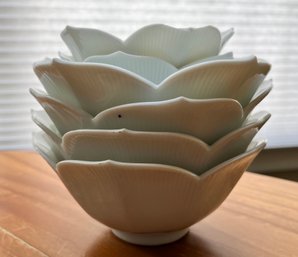 Vintage White Tulip Bowls