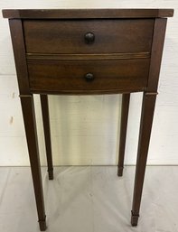 Two Drawer Mahogany Stand
