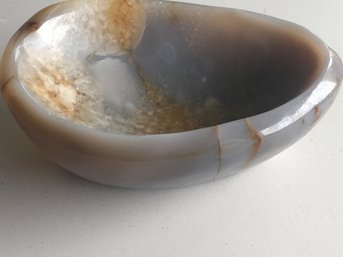 Natural Thick Gem Stone Bowl, 4 LB 6 Oz, 8 X 6