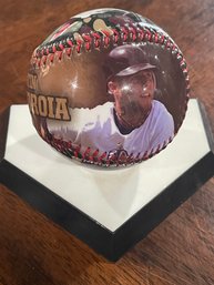 Official American League Rawlings Commemorative Photo Baseball Of Dustin Pedroia