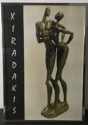 Vea Xiradakis Print Of Two Sculptures, Silver Metal Frame.