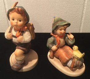 Hummels, Germany & West Germany, Boy & Bird, Boy & Knapsack