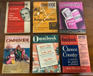 6 Vintage OMNIBOOK Magazine ~ 1940s & 1950s ~