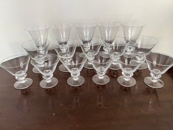 5 Large Glasses , 5 Medium Glasses And 6 Small Glasses