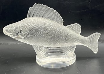 Lalique Crystal Perch Fish Paper Weight