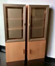 Pair Of Storage Cabinets With Modern Flare