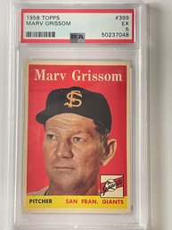 1958 Topps Marv Grissom Card #399     PSA 5