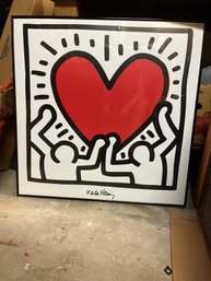 Framed Radiant Heart By Keith Haring Poster