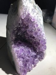 Amethyst Crystal Geode, 2 LB 4 Oz, 5 1/2 Inch By 4 Inch