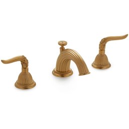 Elegant Sherle Wagner Gold Plate Classic Lever Faucet Set And Roll Holder
