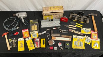 Group Of Vintage Tools & Hardware Including Mitre Boxes, Hinges & More! #4