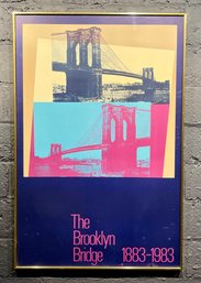 Vibrant Vintage 1983 Andy Warhol Brooklyn Bridge Poster For The Brooklyn Bridge Centennial