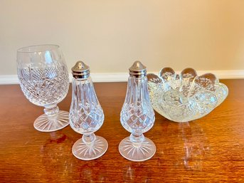 4 Crystal/Glass Blown Pieces Including Waterford