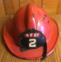 Vintage Red Fire Hat NF Co. 2