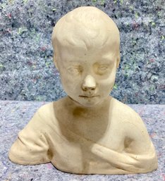 Ceramic Bust Of A Small Boy Renaissance Based