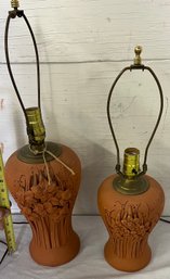 Two Terra Cotta Lamps