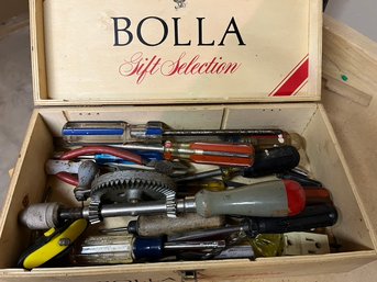 Bolla Box With A Variety Of Tools And Screwdrivers