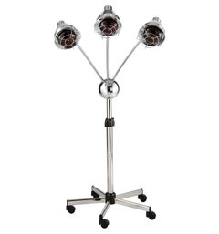 Pibbs 3- Headed Salon Heat Lamp With 5- Star Base And Flexible Chrome Arms ( Retail $389 )  1 Of 2