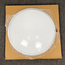 Large Round White Light Fixture