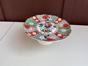 Vintage Arita Japan Imari Pedestal Cake Serving Plate